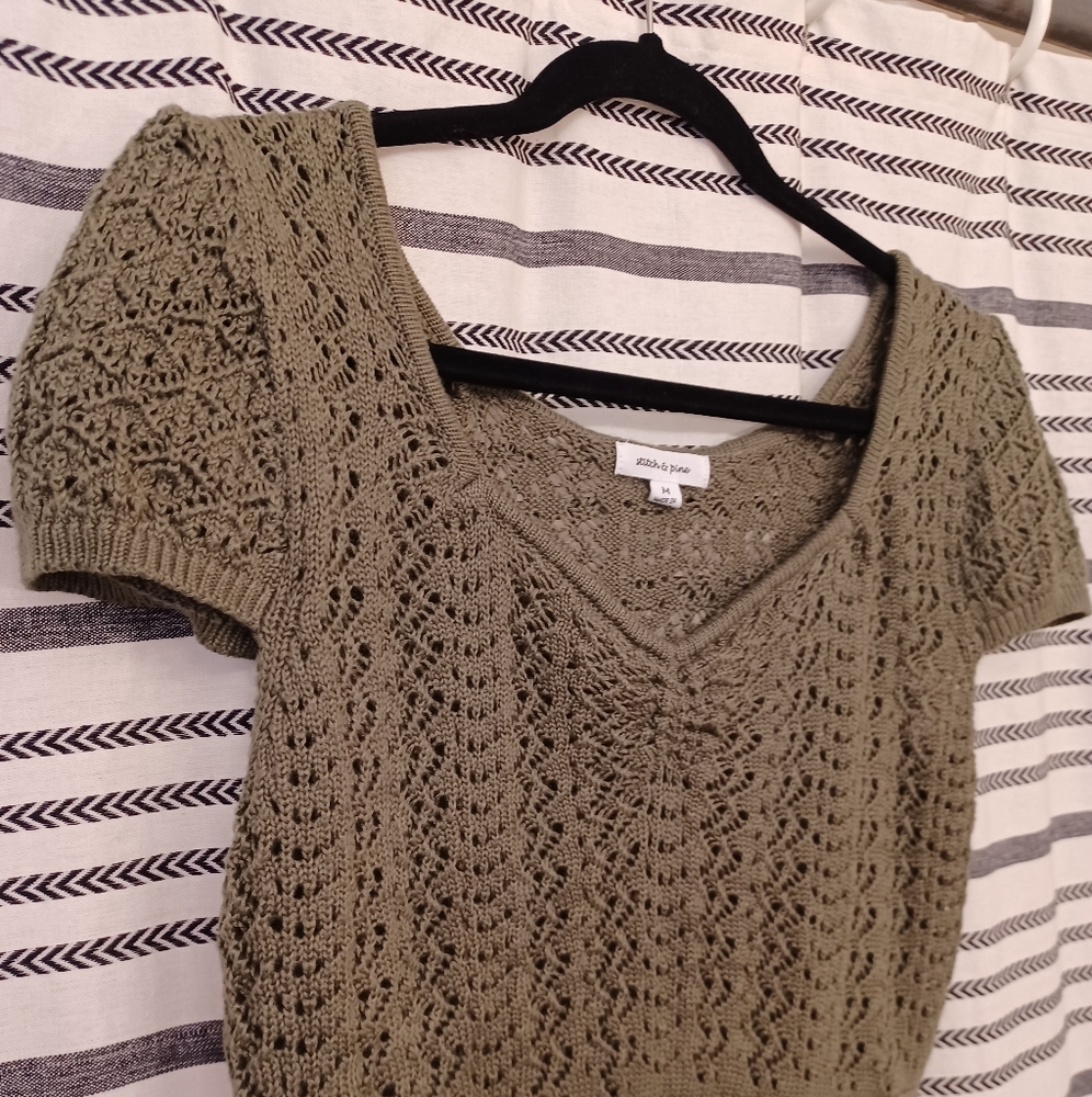 Stitch & Pine, Medium, Green, crop top